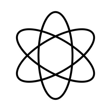 atom simgesi vektör illüstrasyonu 