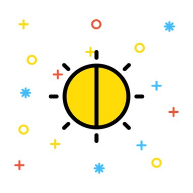 Güneş Simgesi Vektör illüstrasyonu 