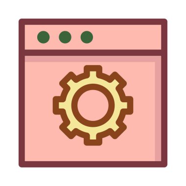 dişli simgesi vektör illüstrasyonu 