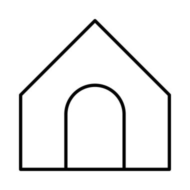 köpek kulübesi simge vektör çizim 