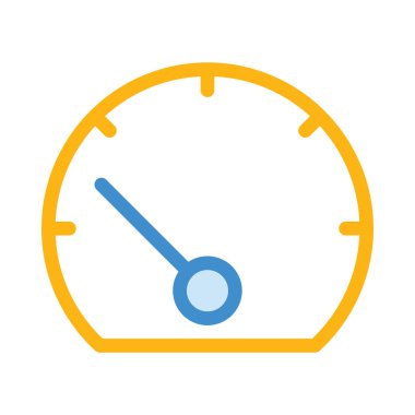 Speedometer web simgesi, vektör illüstrasyonu 