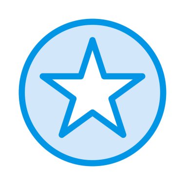 yıldız dekorasyon düz stil ikonu, vektör çizim  