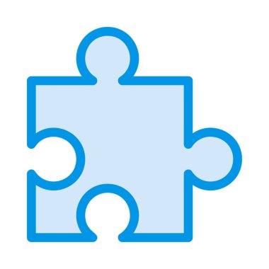 puzzle web simgesi, vektör illüstrasyonu   