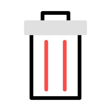 Çöp kutusu simgesini vektör çizim 