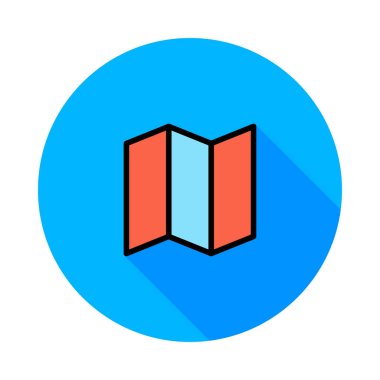 harita web simgesi vektör illüstrasyonu