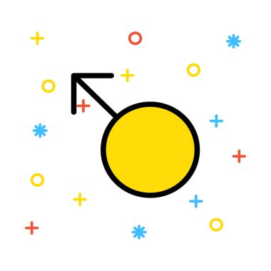 erkek işareti illüstrasyon vektör 