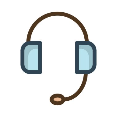 kulaklık simgesi vektör illüstrasyonu 