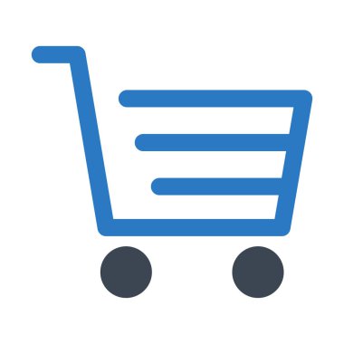 alışveriş sepeti düz simgesi, vektör