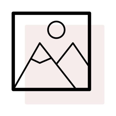 dağ ikonu vektör illüstrasyonu 