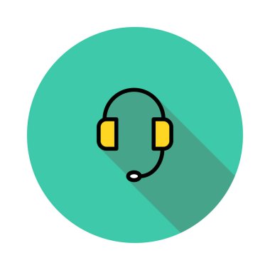 kulaklık simgesi vektör illüstrasyonu 