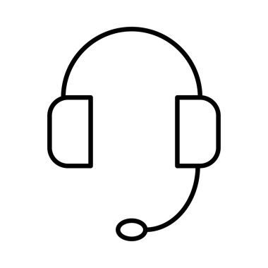 kulaklık simgesi vektör illüstrasyonu 