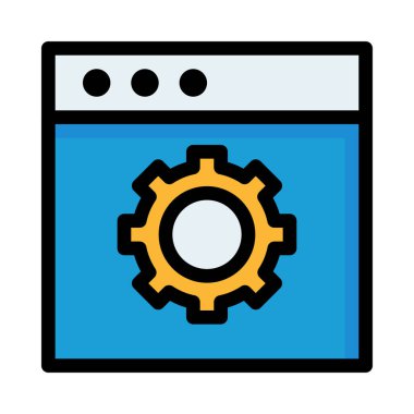 dişli simgesi vektör illüstrasyonu 