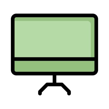 bilgisayar hattı simge vektör çizim 