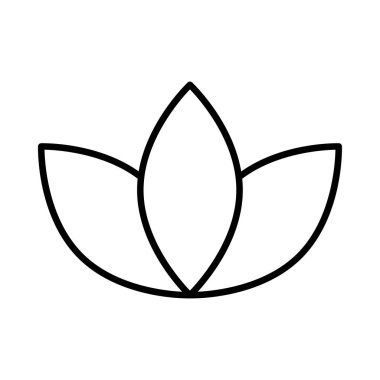Lotus çiçeği düz stil ikonu, vektör çizim 