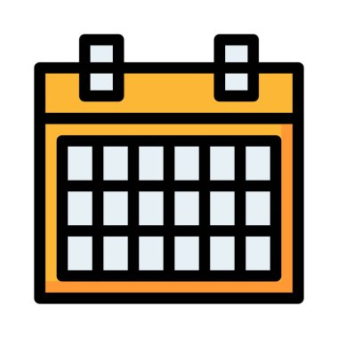 Takvim satırı simgesi, vektör çizim