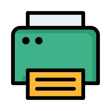 Yazıcı satır simge vektör çizim  