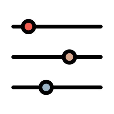 birim denetim satır simge vektör çizim 