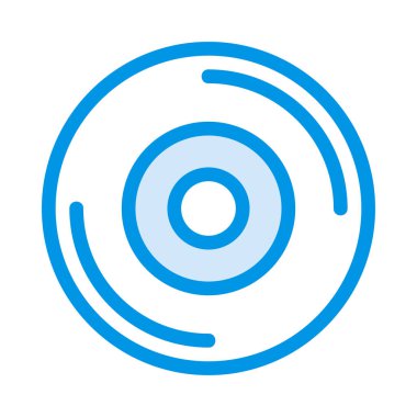 CD disk düz stil ikonu, vektör çizim  