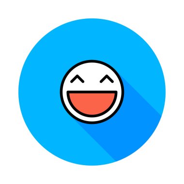 Gülümse ikon vektör illüstrasyonu 