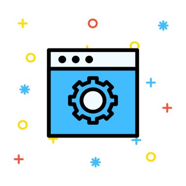 dişli simgesi vektör illüstrasyonu 