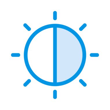 Güneş düz simgesi beyaz arka plan, vektör, illüstrasyon izole 