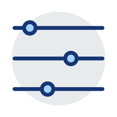 birim denetim satır simge vektör çizim 