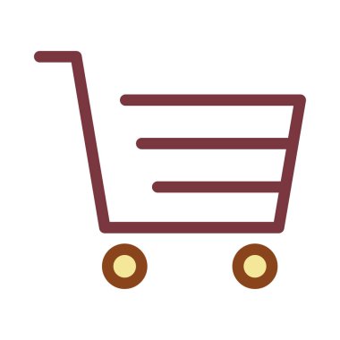 alışveriş sepeti düz simgesi, vektör