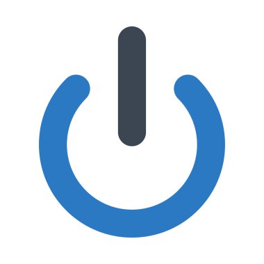 Güç düğmesi kalın çizgi simgesi, vektör