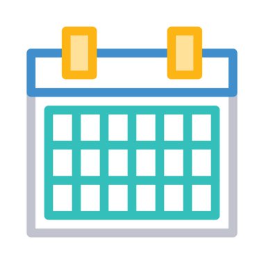 Takvim satırı simgesi, vektör çizim