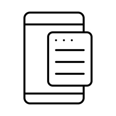 metin ileti simgesi düz simgesi, vektör, illüstrasyon ile Smartphone