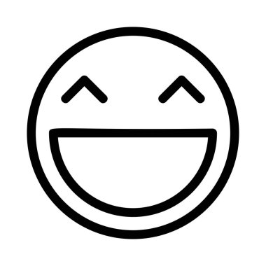 Gülümse ikon vektör illüstrasyonu 