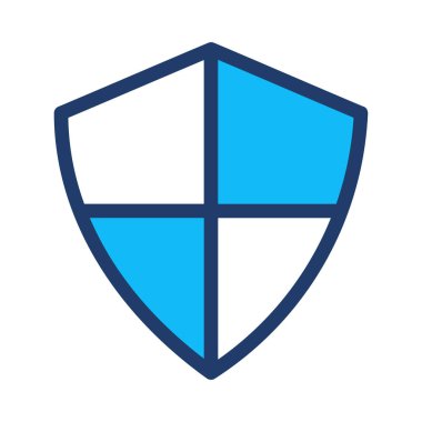 kalkan ikon vektör illüstrasyonu 