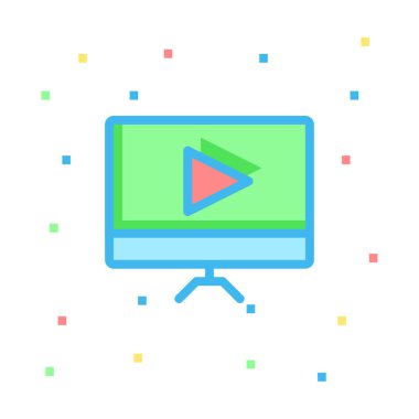 oyuncu simge vektör çizim 