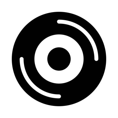 CD disk düz stil ikonu, vektör çizim  
