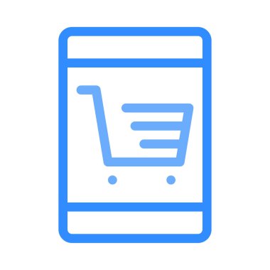 Web geliştirme için mobil tasarım simgesi. Vektör çizim