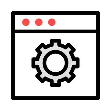 dişli simgesi vektör illüstrasyonu 