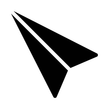 Kağıt Uçak düz stil ikonu, vektör çizim 