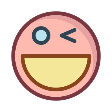 Gülümse ikon vektör illüstrasyonu 