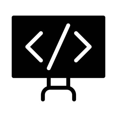 Sunum tahtası simgesi vektör illüstrasyonu 