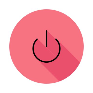 Güç düğmesi kalın çizgi simgesi, vektör