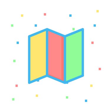 harita web simgesi vektör illüstrasyonu