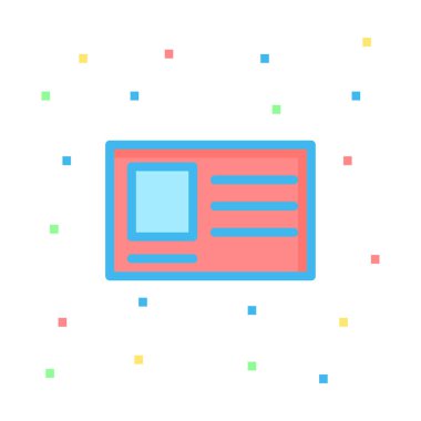 kart simge vektör çizim 