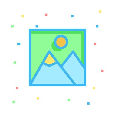 dağ ikonu vektör illüstrasyonu 