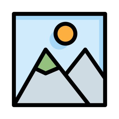 dağ ikonu vektör illüstrasyonu 