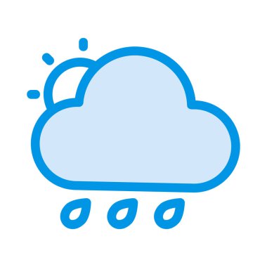 Bulut web simgesi, vektör çizim yağmur   