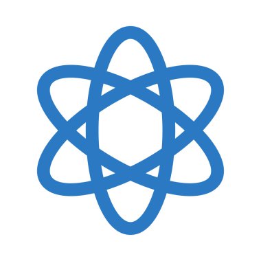 atom simgesi vektör illüstrasyonu 