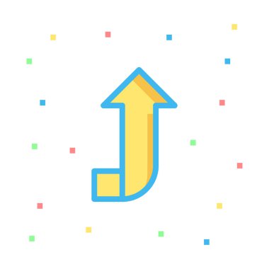 ok simgesi vektör illüstrasyonu 