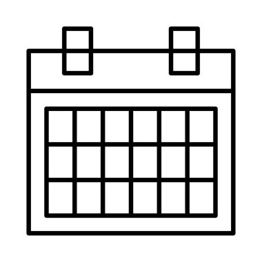 Takvim satırı simgesi, vektör çizim