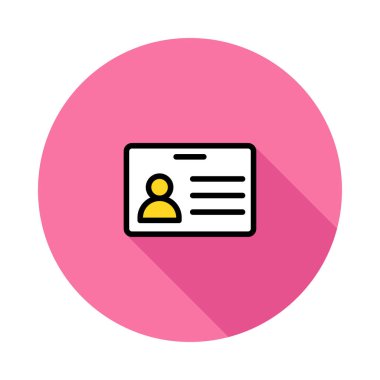 ID kart simgesi vektör illüstrasyonu 