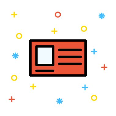 kart simge vektör çizim 